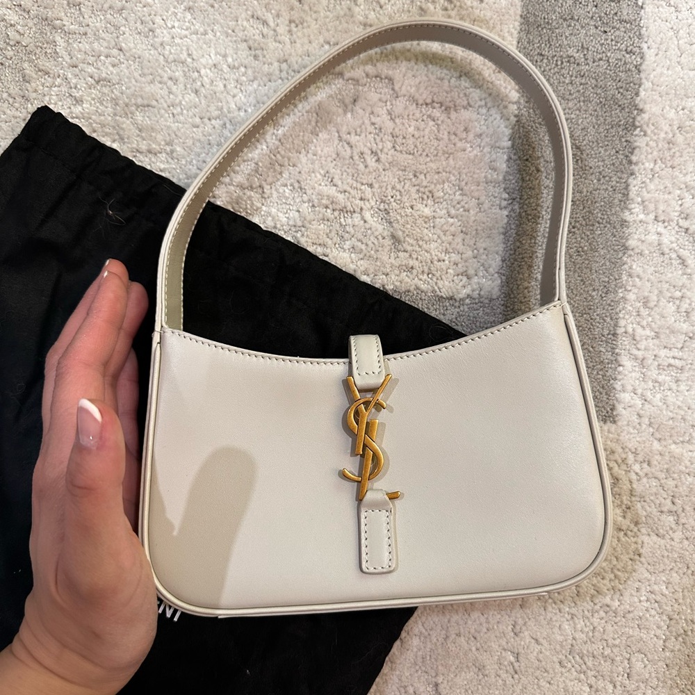 Yves Saint Laurent White Leather Women Bag
